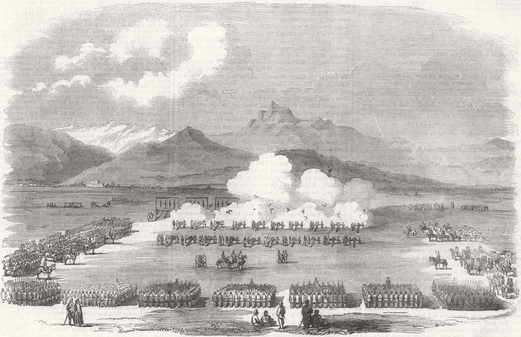 PAKISTAN. Execution of Mutineers, Peshawar 1857 old antique print picture